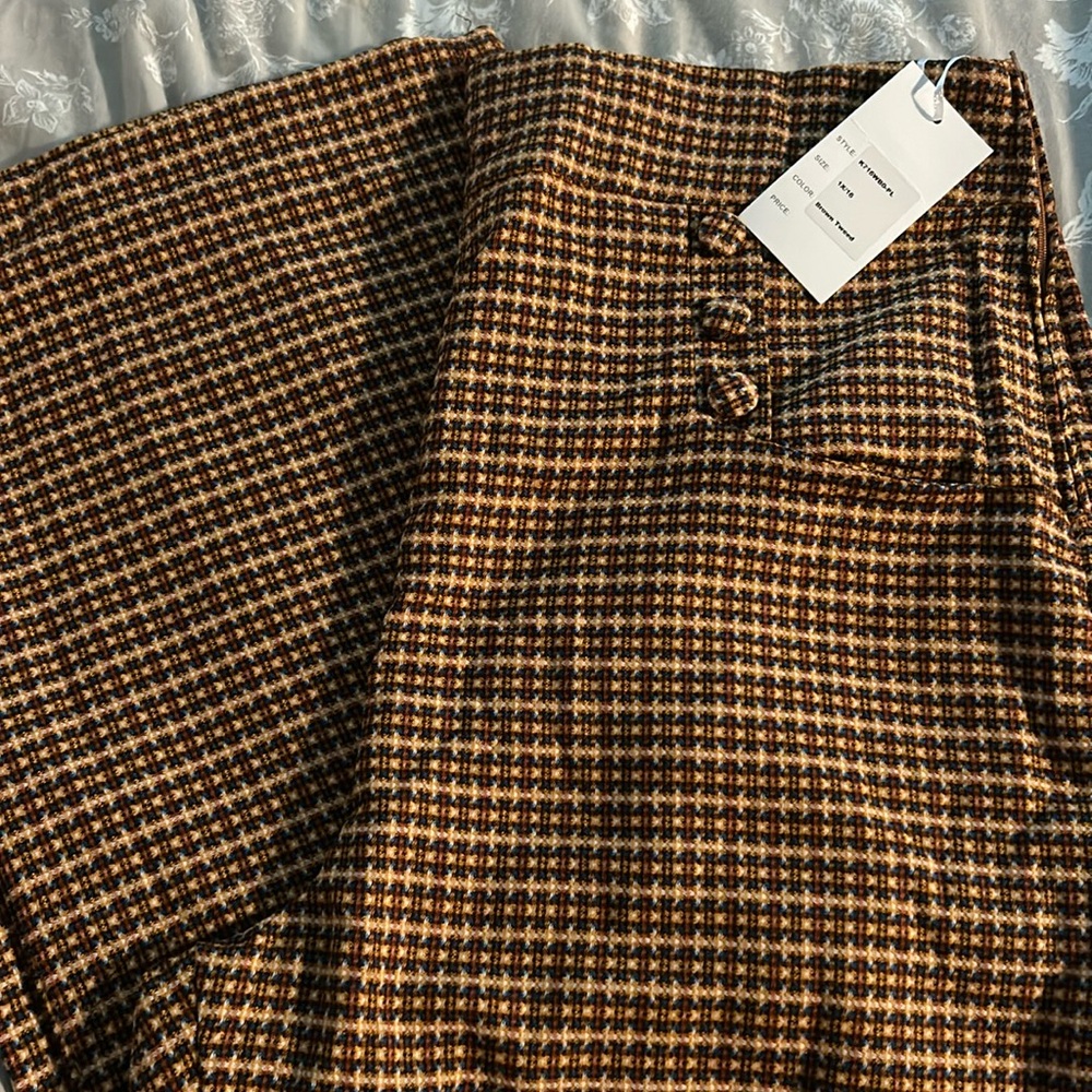 Tweed wide leg pants - 16